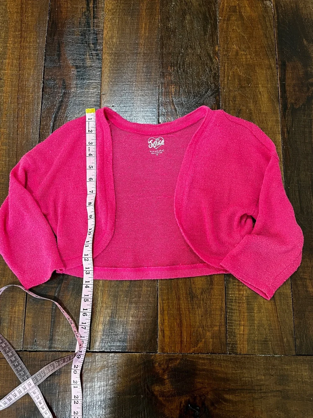 Justice Hot Pink Cropped Bolero Shrug